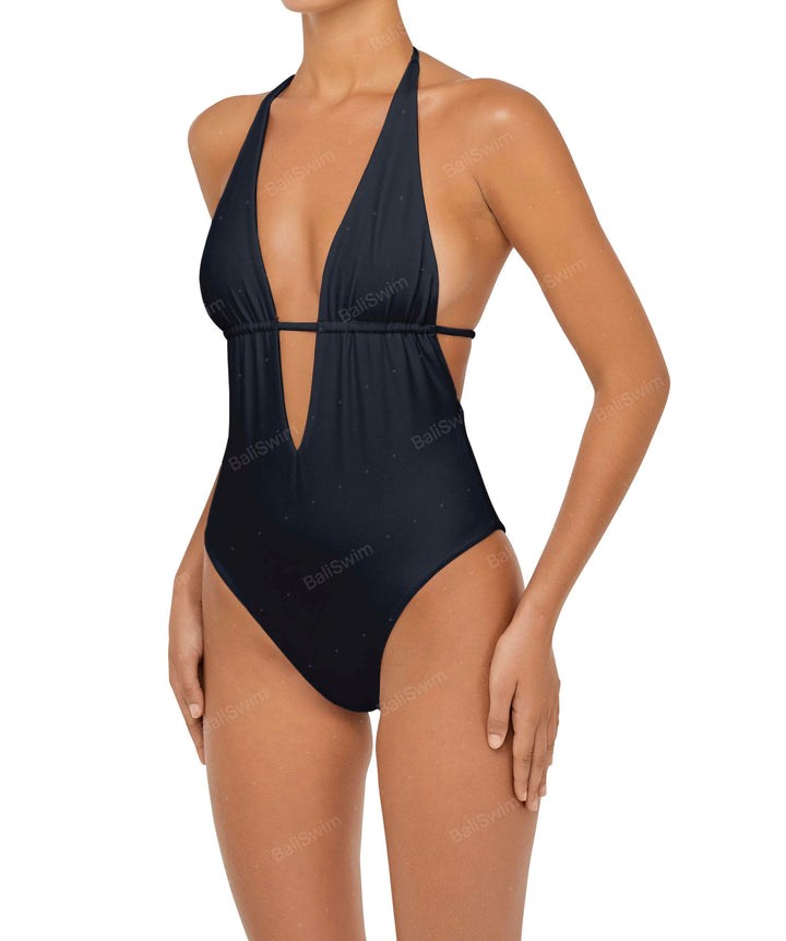 BSWS-S53 Plunge Neck Tunneled Underbust One Piece