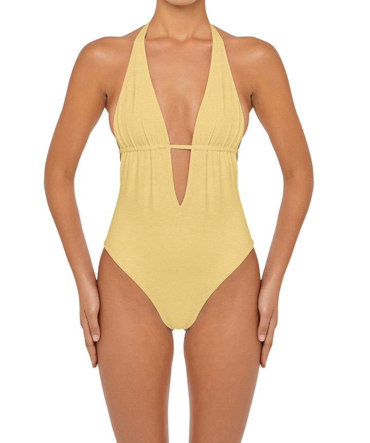 BSWS-S53 Plunge Neck Tunneled Underbust One Piece