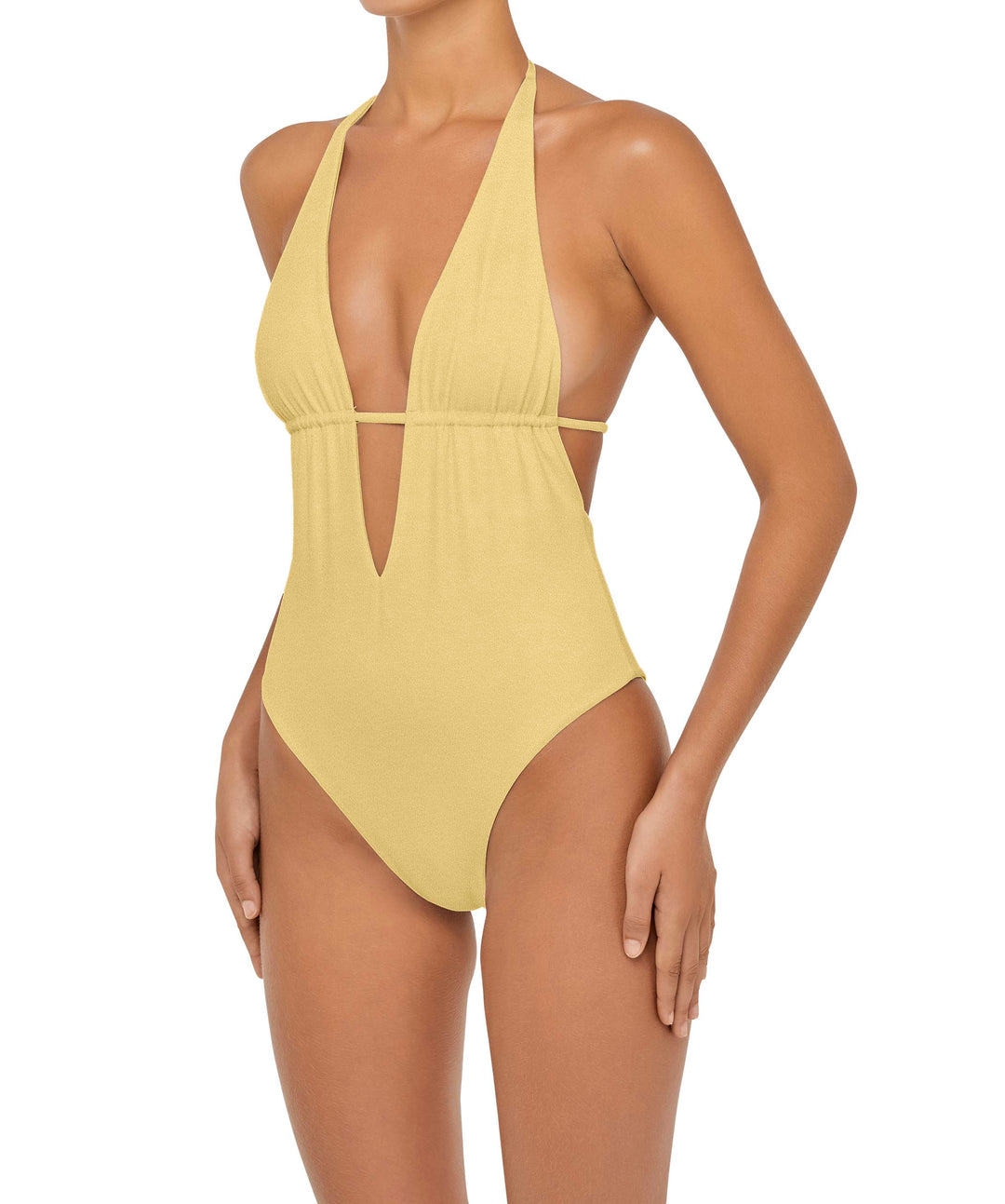 BSWS-S53 Plunge Neck Tunneled Underbust One Piece