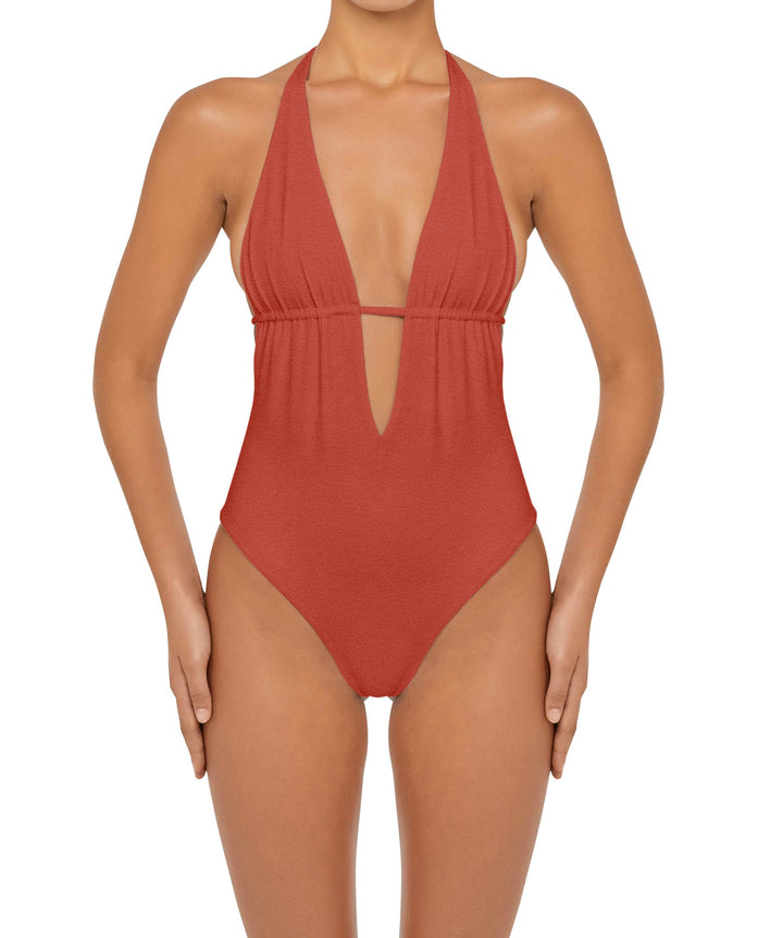 BSWS-S53 Plunge Neck Tunneled Underbust One Piece