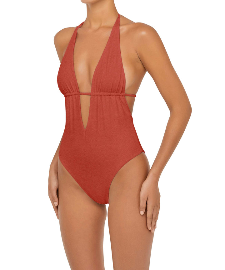 BSWS-S53 Plunge Neck Tunneled Underbust One Piece