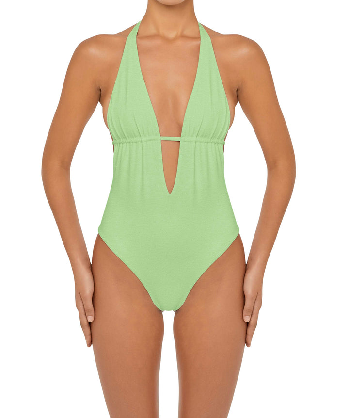 BSWS-S53 Plunge Neck Tunneled Underbust One Piece