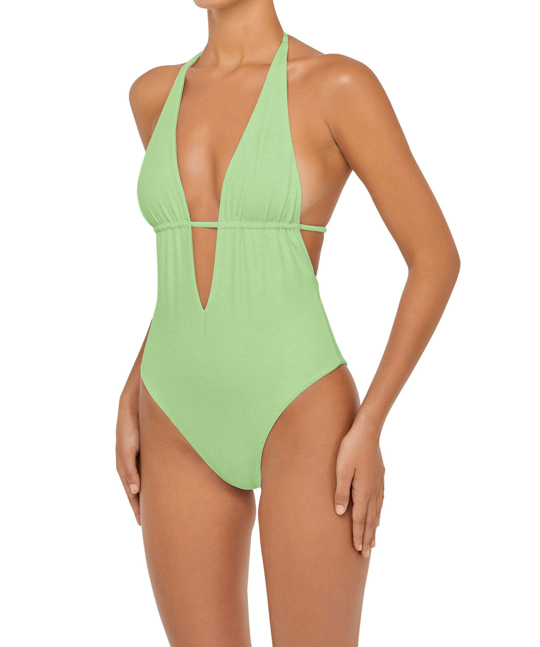 BSWS-S53 Plunge Neck Tunneled Underbust One Piece