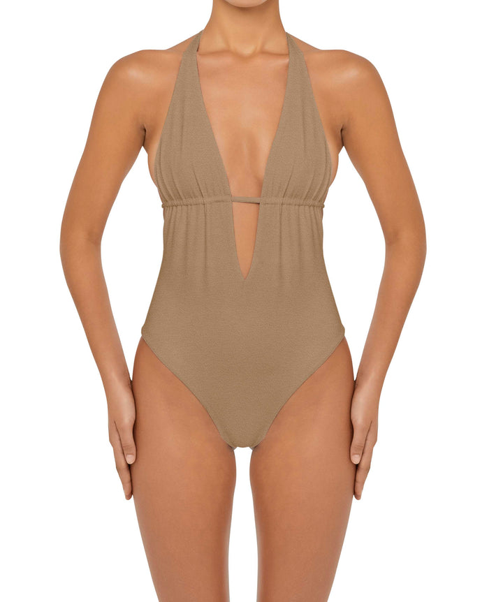 BSWS-S53 Plunge Neck Tunneled Underbust One Piece