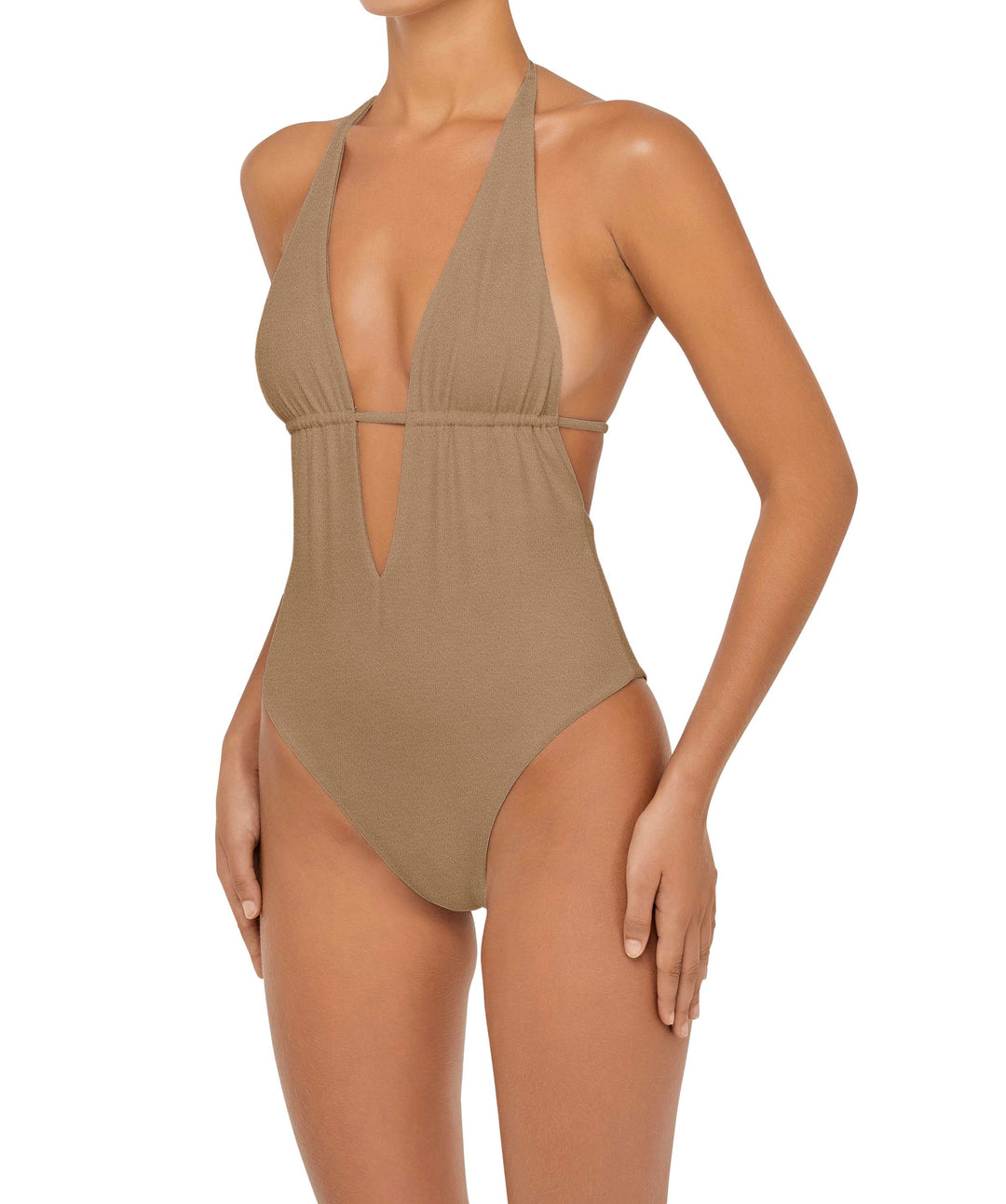 BSWS-S53 Plunge Neck Tunneled Underbust One Piece