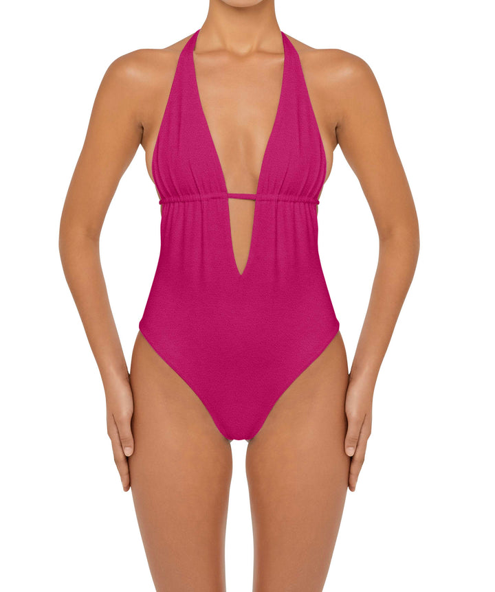 BSWS-S53 Plunge Neck Tunneled Underbust One Piece