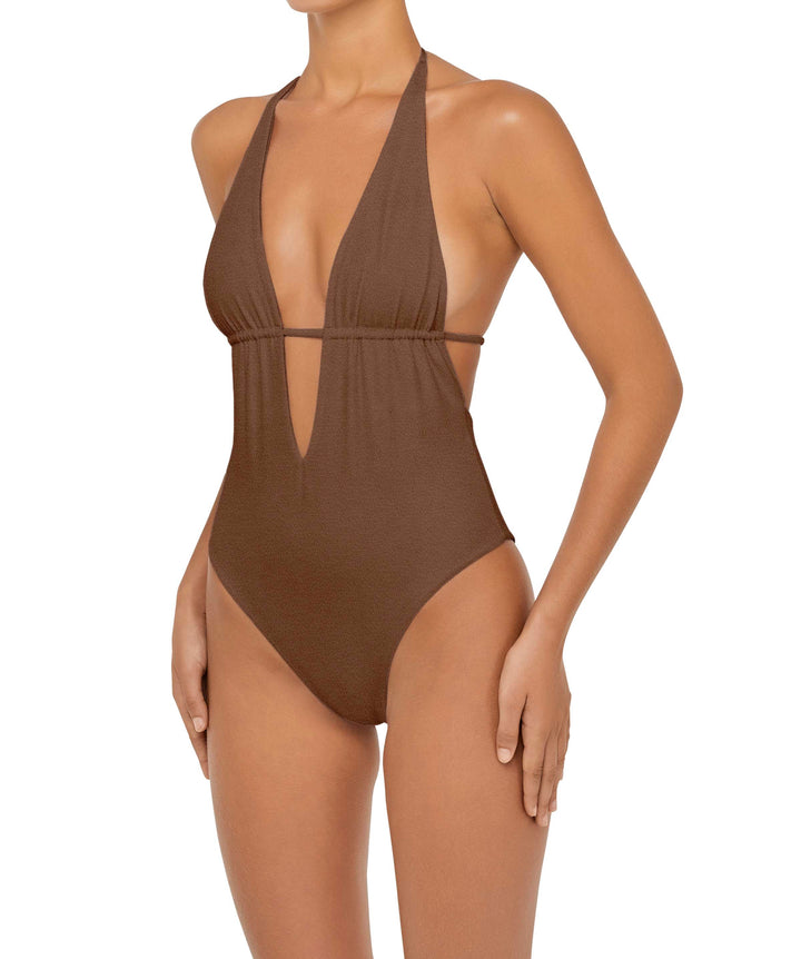 BSWS-S53 Plunge Neck Tunneled Underbust One Piece