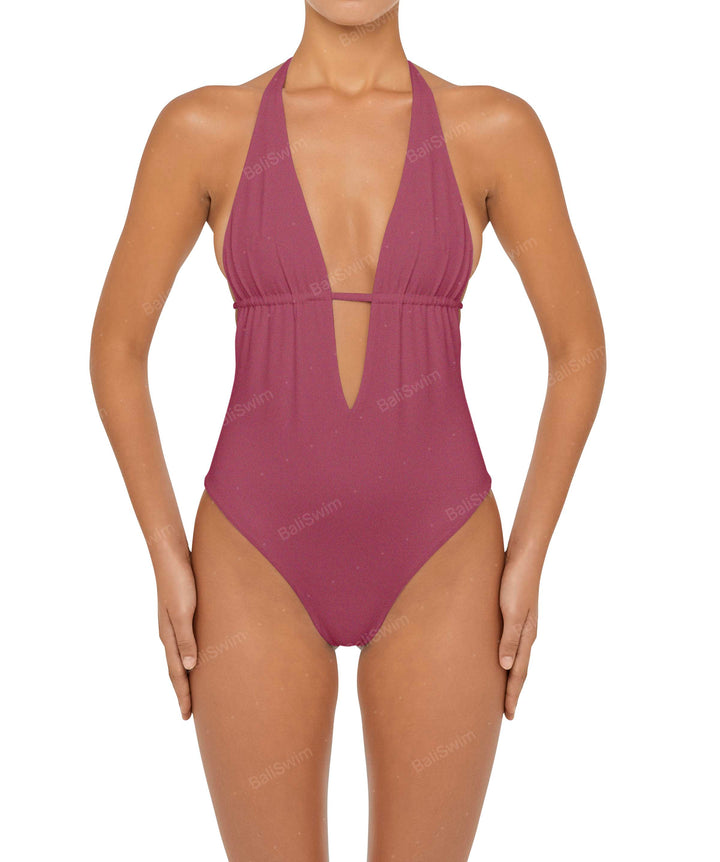 BSWS-S53 Plunge Neck Tunneled Underbust One Piece