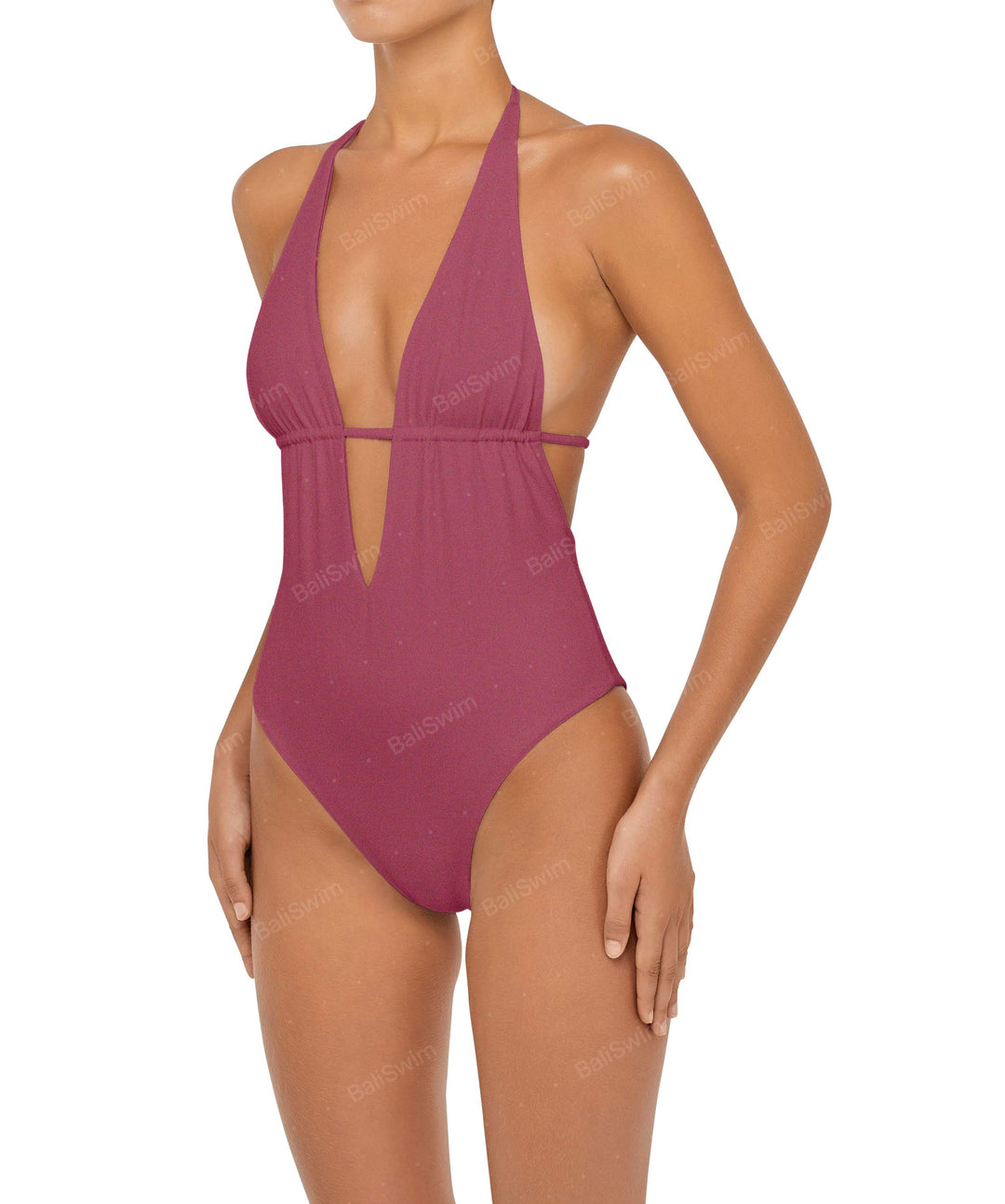 BSWS-S53 Plunge Neck Tunneled Underbust One Piece