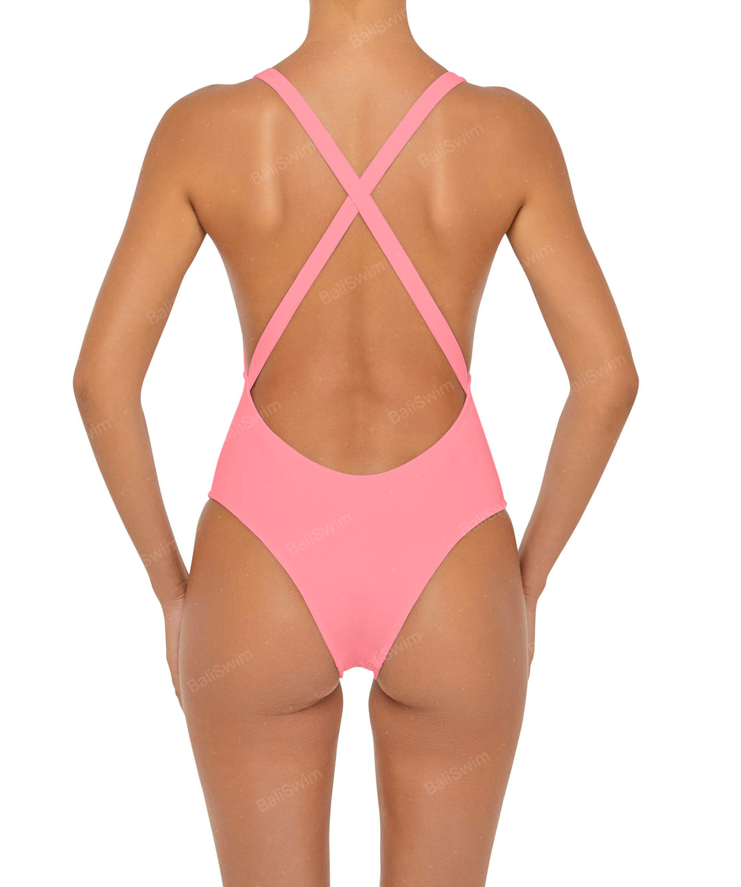 BSWS-S54 Plunge Neck Criss Cross One Piece