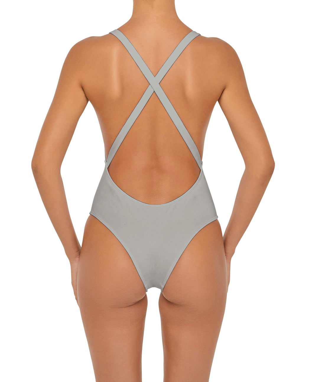 BSWS-S54 Plunge Neck Criss Cross One Piece