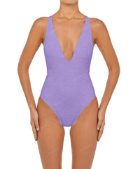 BSWS-S54s Plunge Neck Criss Cross One Piece