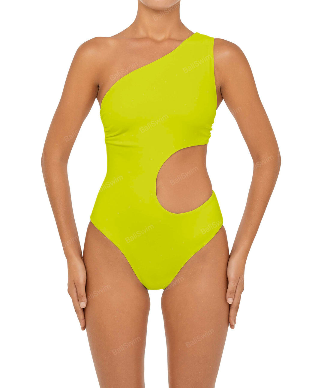 BSWS-S55 Asymmetrical Side Cutout Wrap Around One Piece