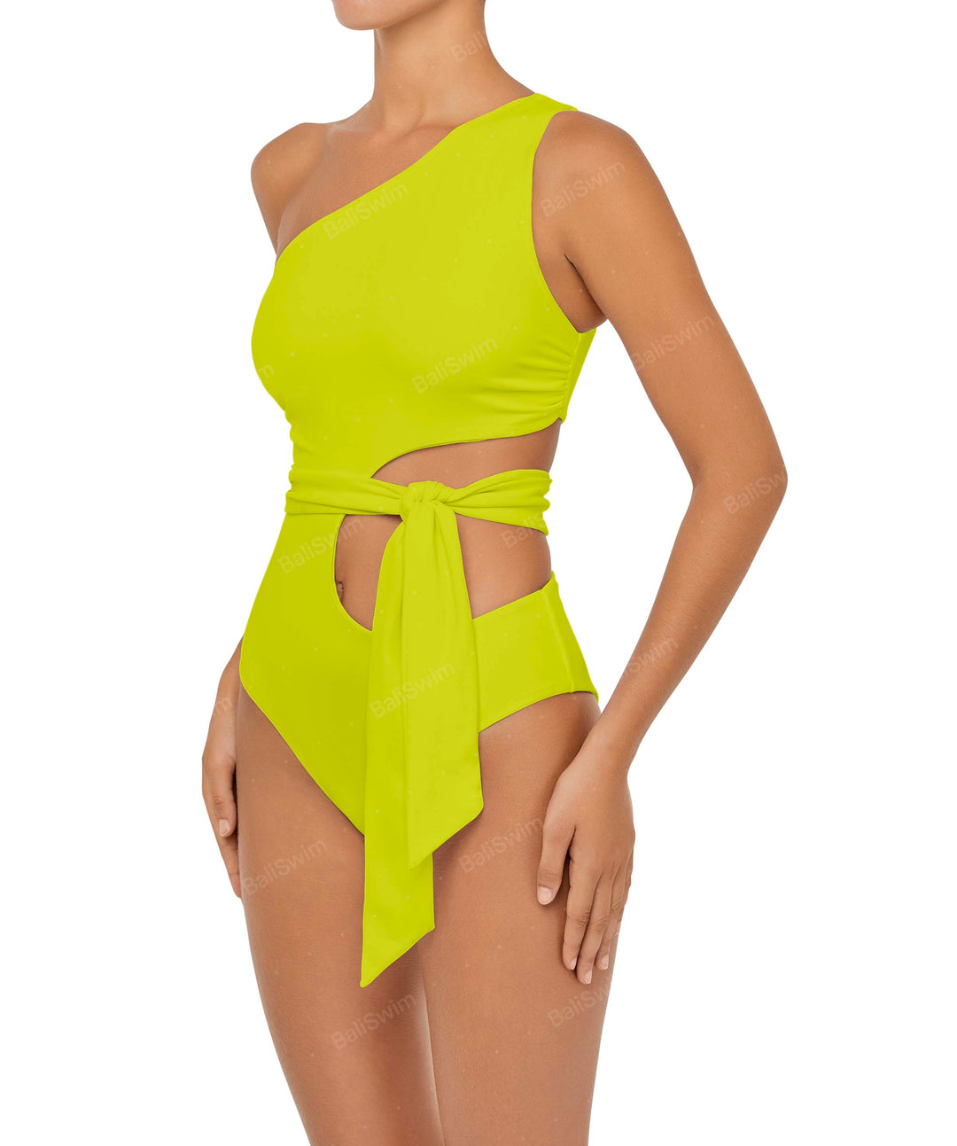 BSWS-S55 Asymmetrical Side Cutout Wrap Around One Piece