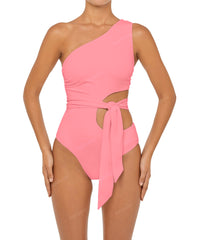 BSWS-S55 Asymmetrical Side Cutout Wrap Around One Piece