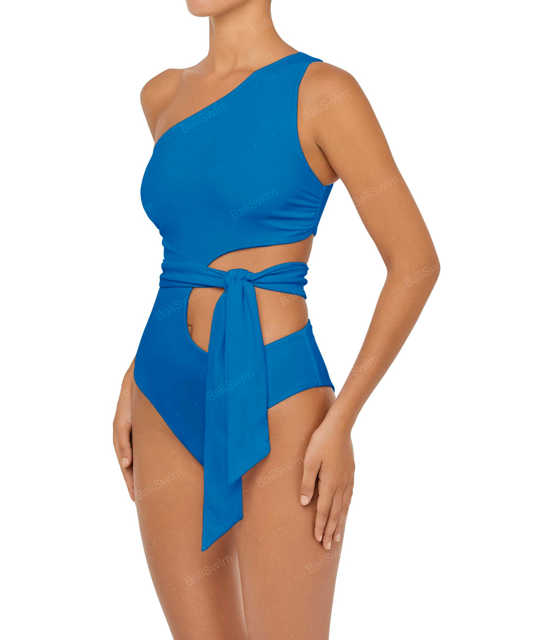 BSWS-S55 Asymmetrical Side Cutout Wrap Around One Piece