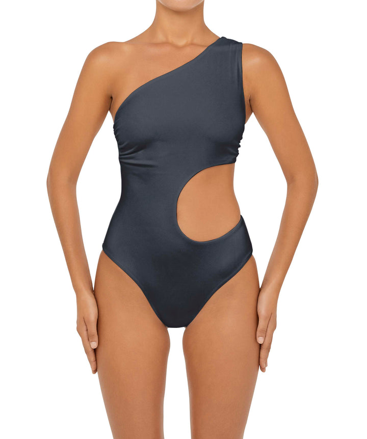 BSWS-S55 Asymmetrical Side Cutout Wrap Around One Piece