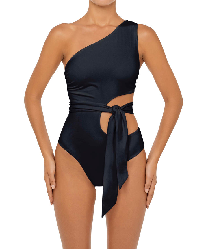 BSWS-S55 Asymmetrical Side Cutout Wrap Around One Piece