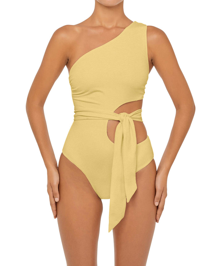 BSWS-S55 Asymmetrical Side Cutout Wrap Around One Piece