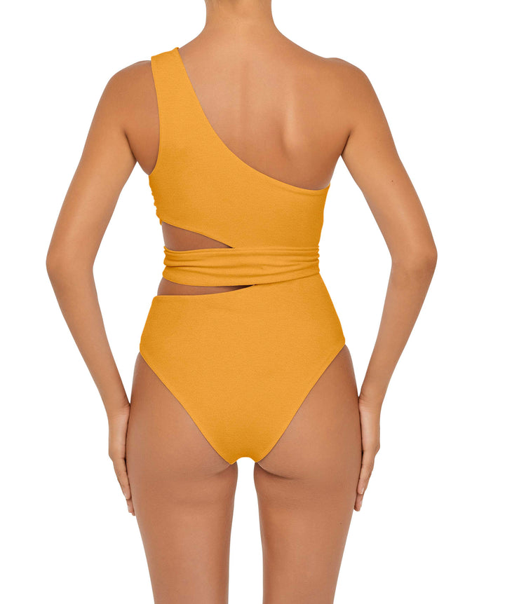 BSWS-S55 Asymmetrical Side Cutout Wrap Around One Piece