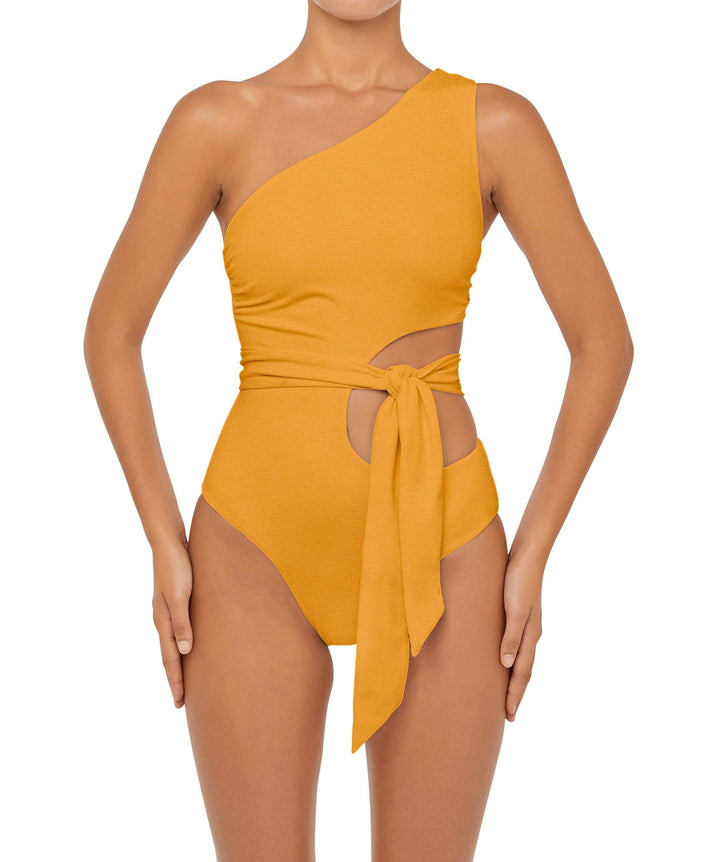 BSWS-S55 Asymmetrical Side Cutout Wrap Around One Piece