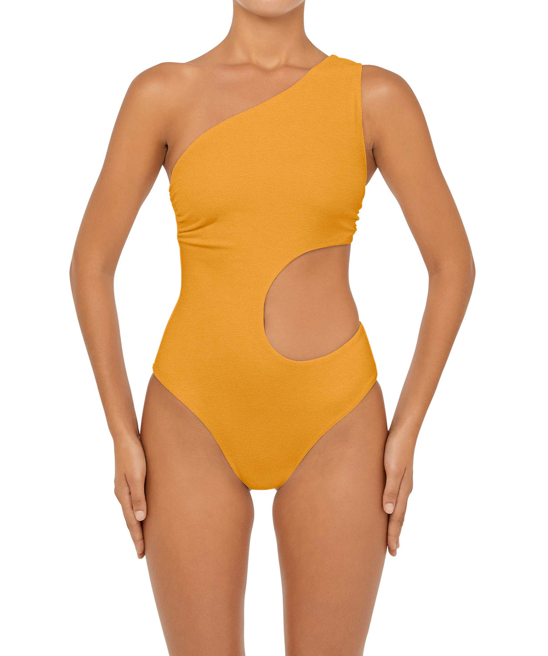 BSWS-S55 Asymmetrical Side Cutout Wrap Around One Piece