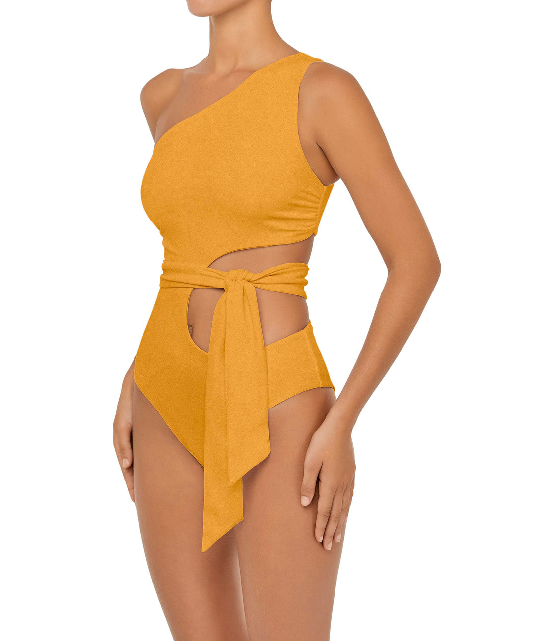 BSWS-S55 Asymmetrical Side Cutout Wrap Around One Piece