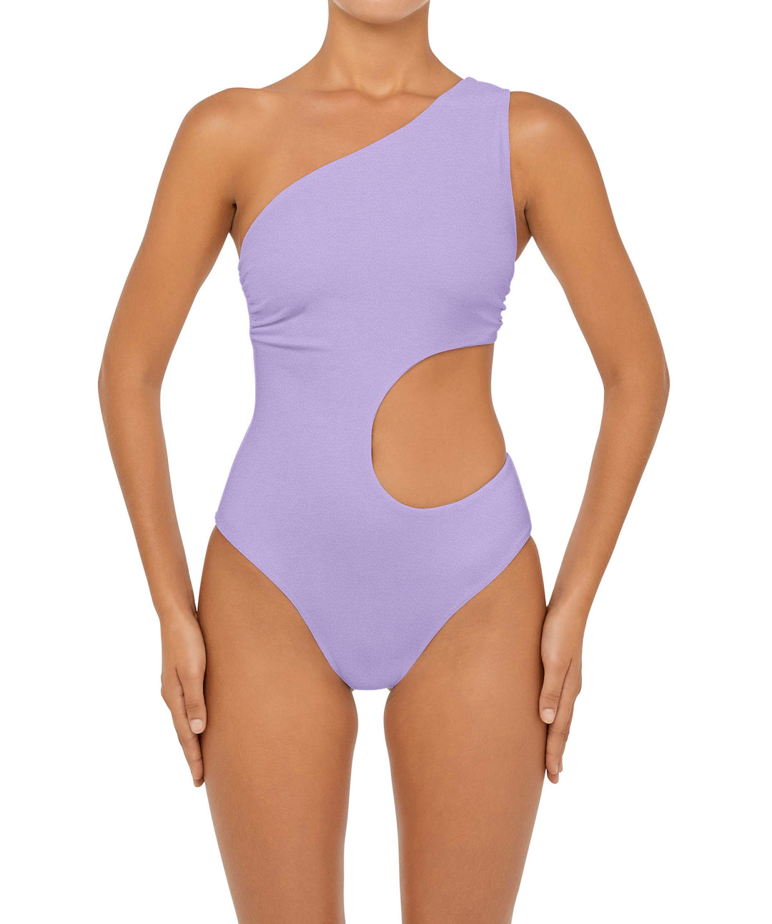 BSWS-S55 Asymmetrical Side Cutout Wrap Around One Piece