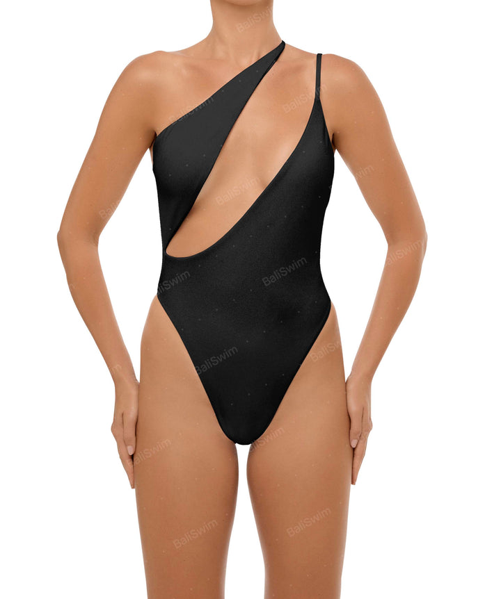 BSWS-S57 Asymmetrical Deep Side Cutout One Piece