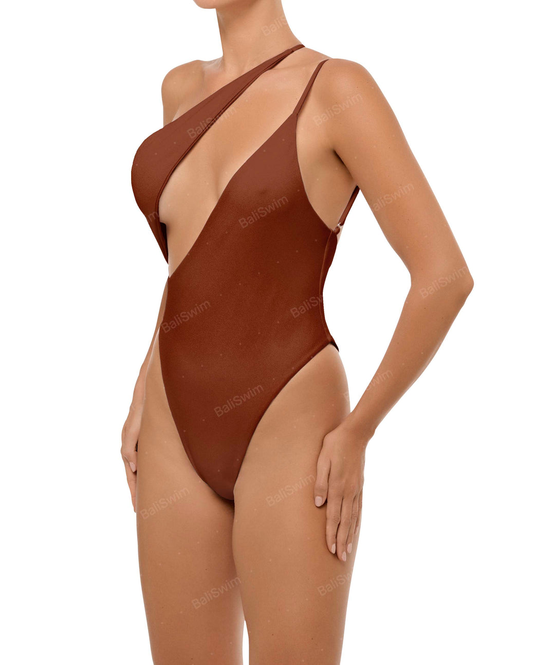 BSWS-S57 Asymmetrical Deep Side Cutout One Piece