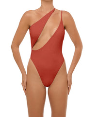BSWS-S57 Asymmetrical Deep Side Cutout One Piece