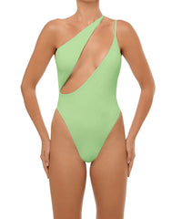 BSWS-S57 Asymmetrical Deep Side Cutout One Piece