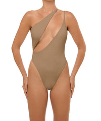 BSWS-S57 Asymmetrical Deep Side Cutout One Piece