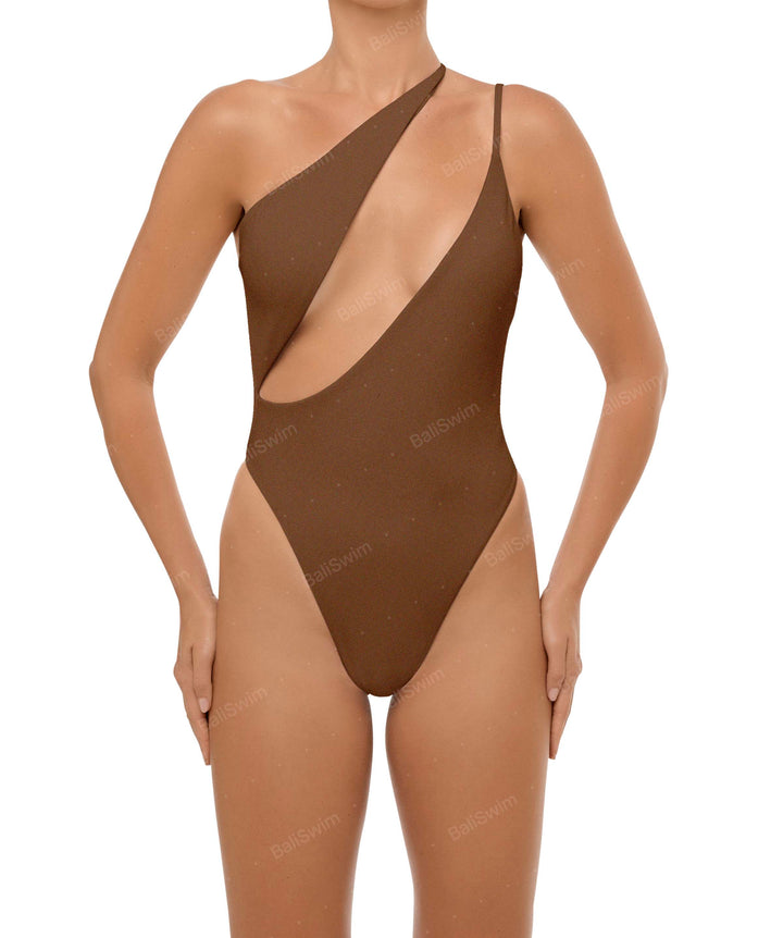 BSWS-S57 Asymmetrical Deep Side Cutout One Piece