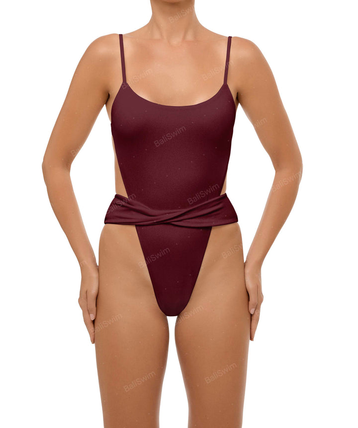 BSWS-S58 Wrap Around Twisted One Piece