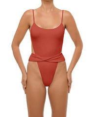 BSWS-S58 Wrap Around Twisted One Piece