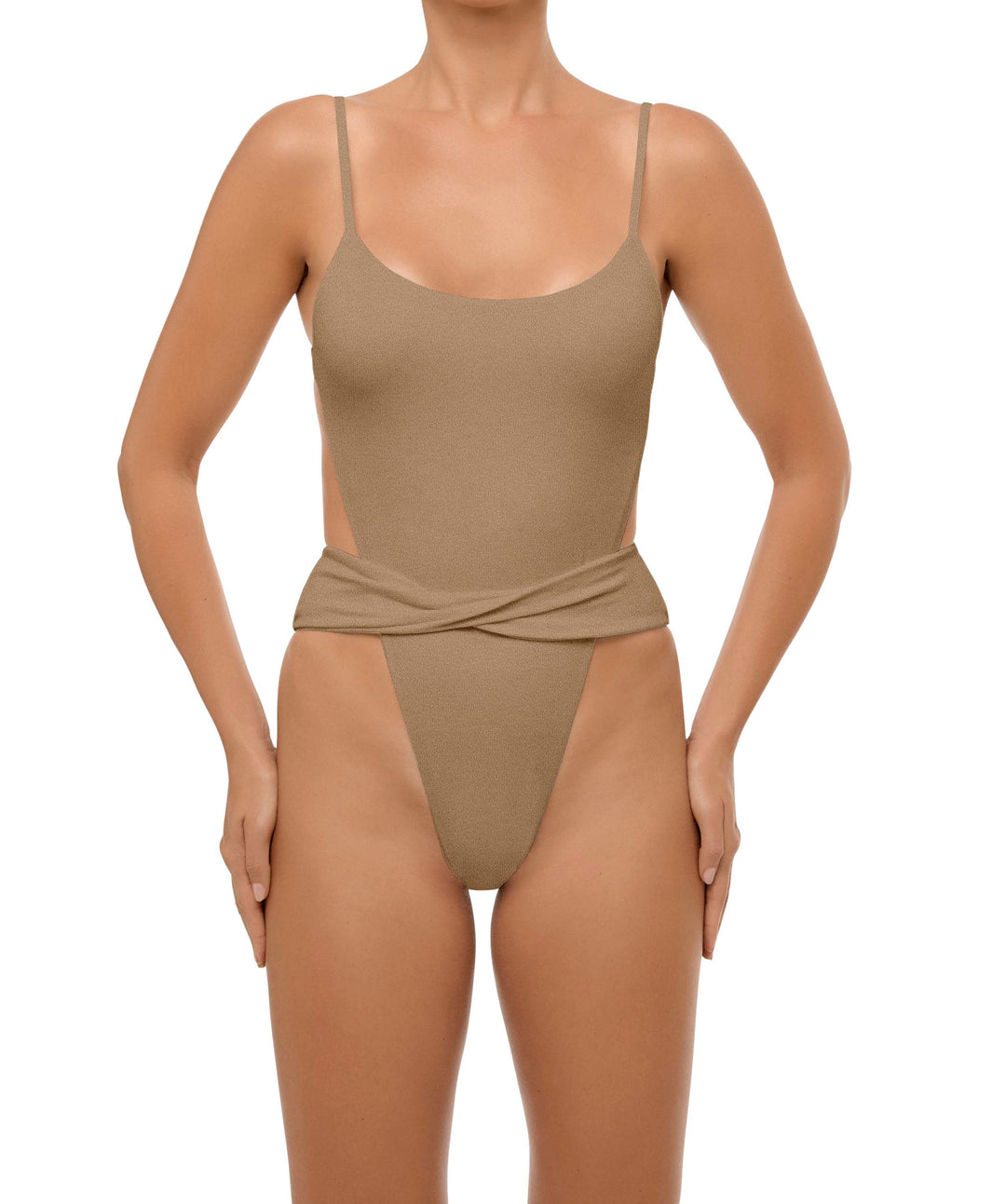 BSWS-S58 Wrap Around Twisted One Piece