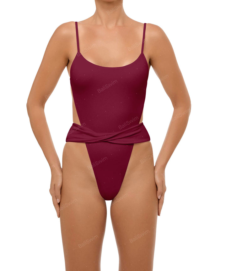 BSWS-S58 Wrap Around Twisted One Piece