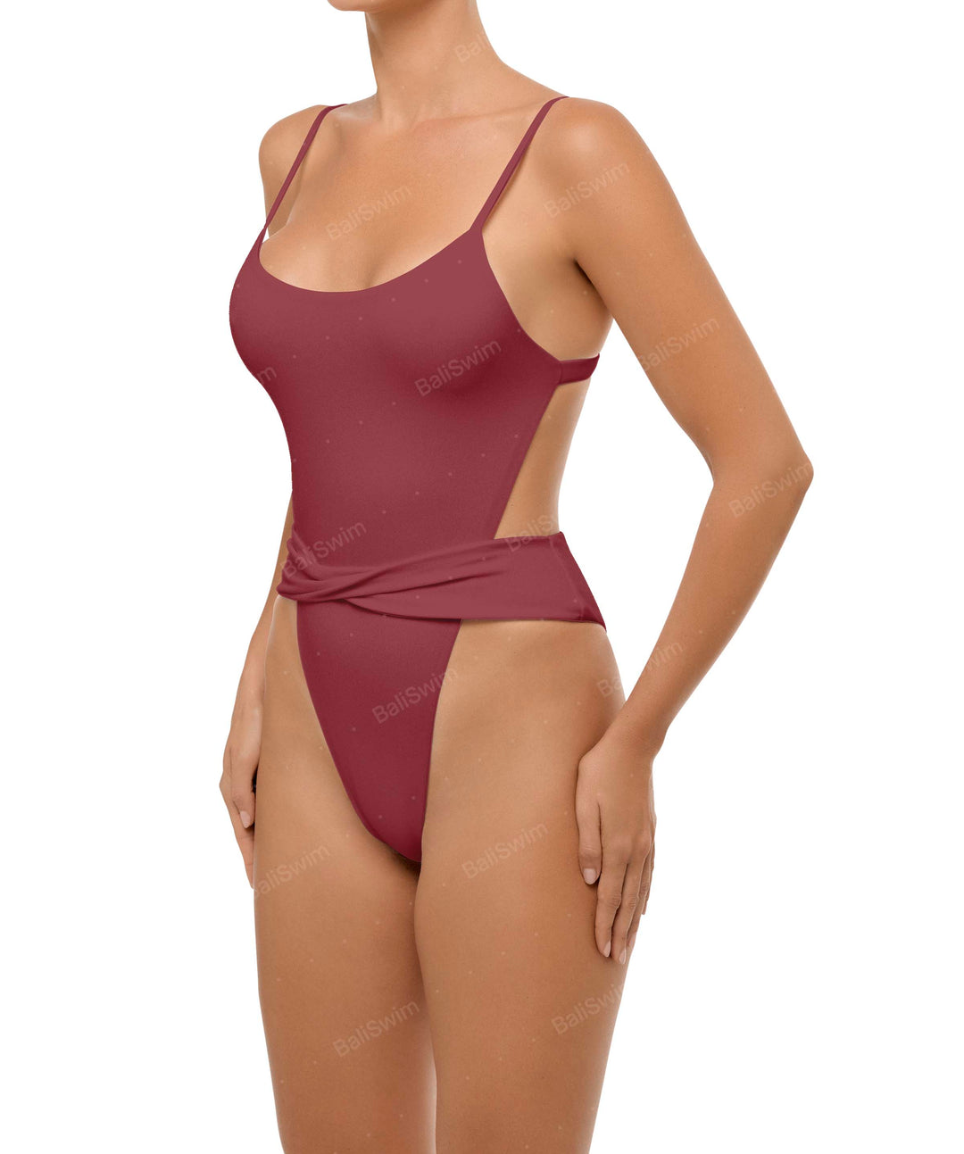 BSWS-S58 Wrap Around Twisted One Piece