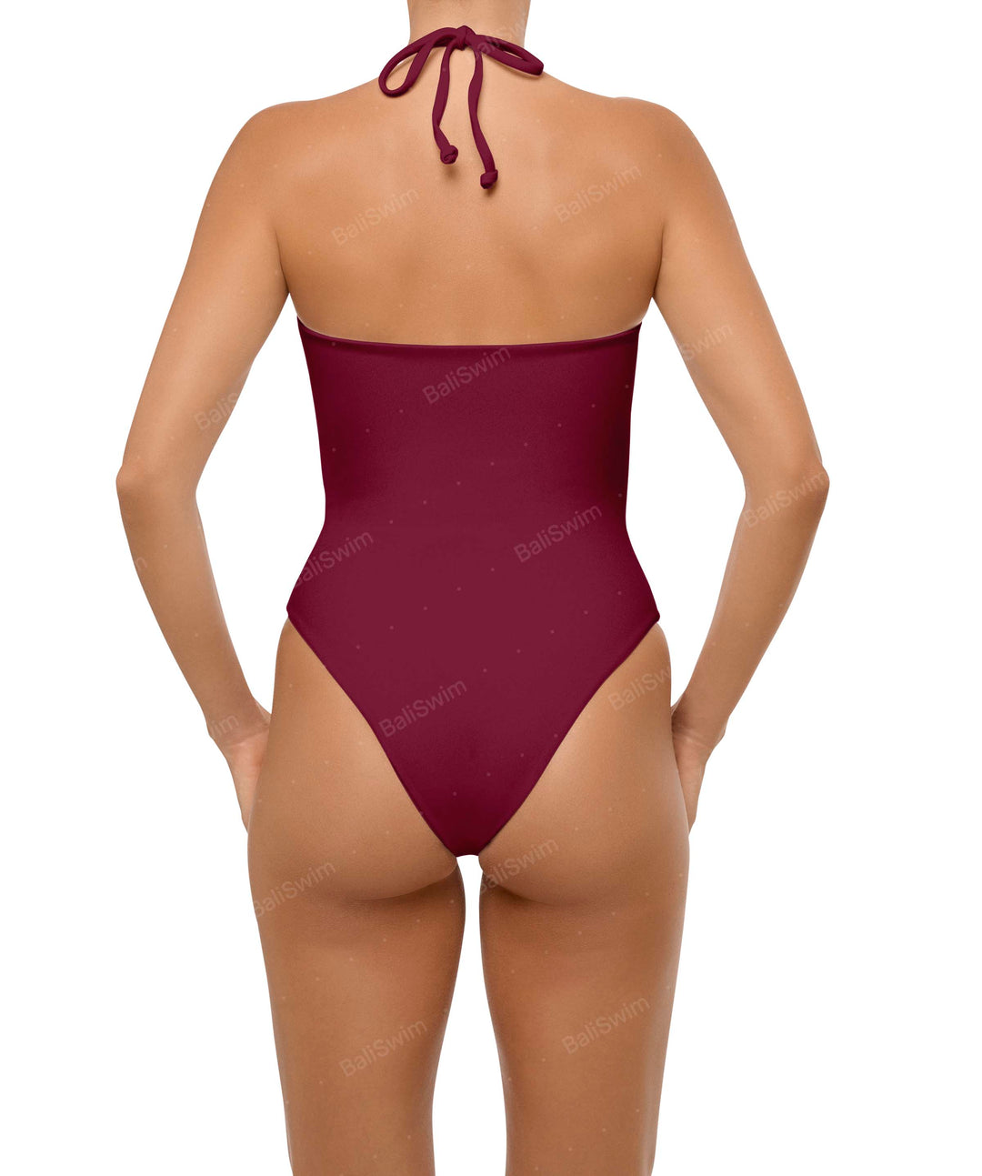 BSWS-S59 Bandeau Halter Asymmetrical Tunnel One Piece