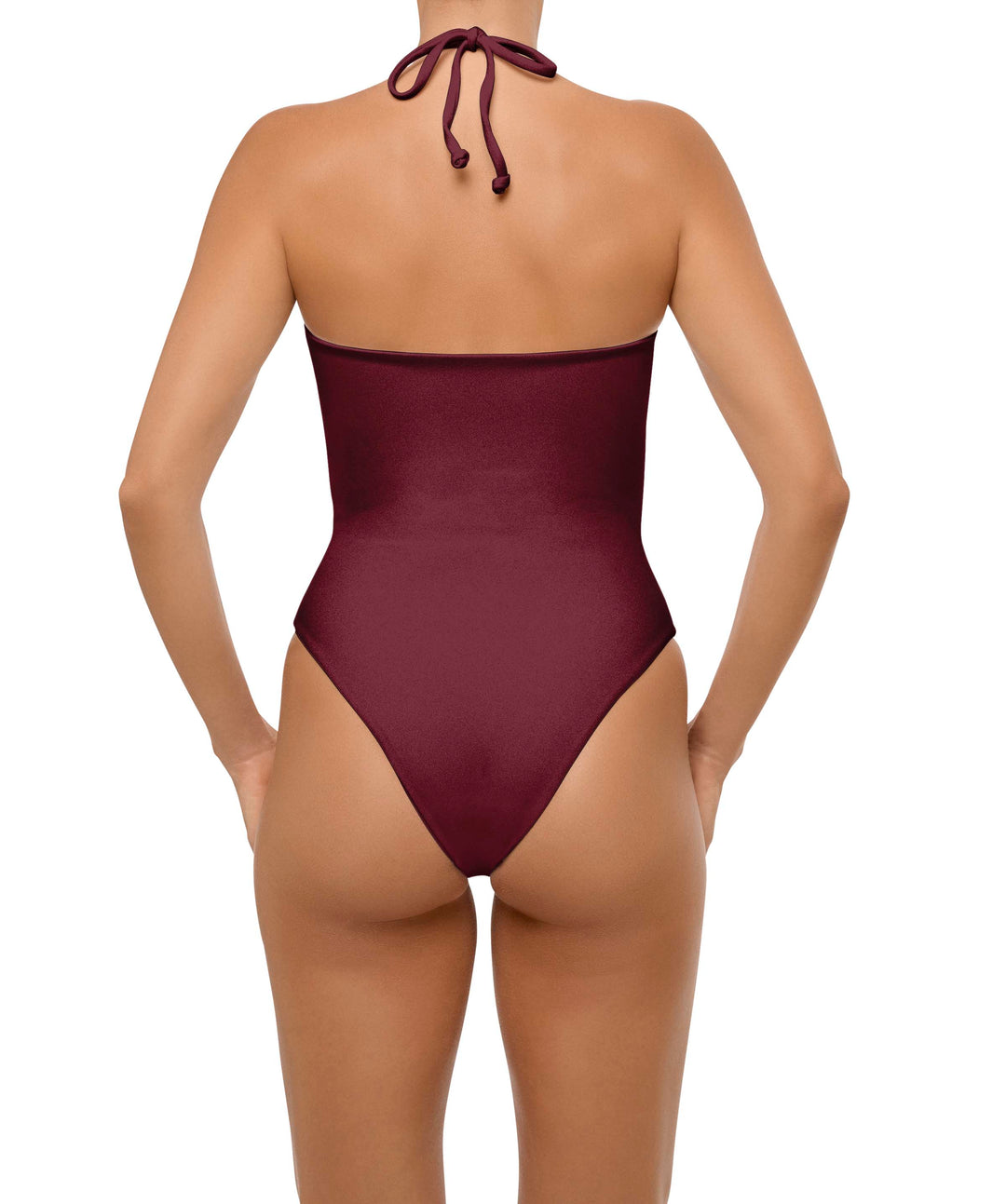 BSWS-S59 Bandeau Halter Asymmetrical Tunnel One Piece