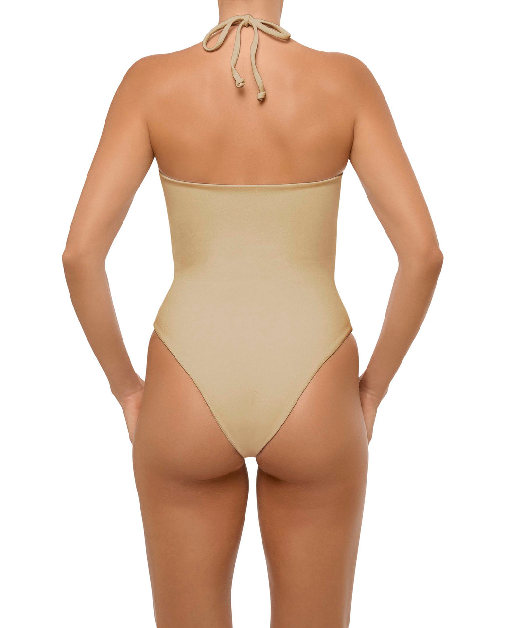 BSWS-S59 Bandeau Halter Asymmetrical Tunnel One Piece