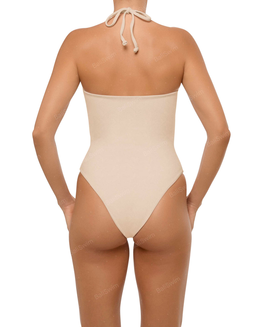 BSWS-S59 Bandeau Halter Asymmetrical Tunnel One Piece