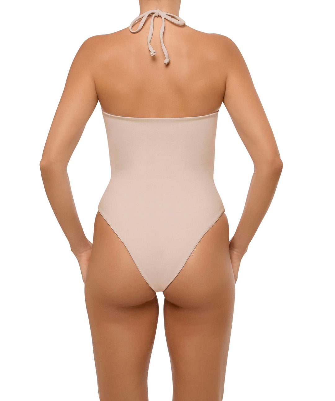BSWS-S59 Bandeau Halter Asymmetrical Tunnel One Piece