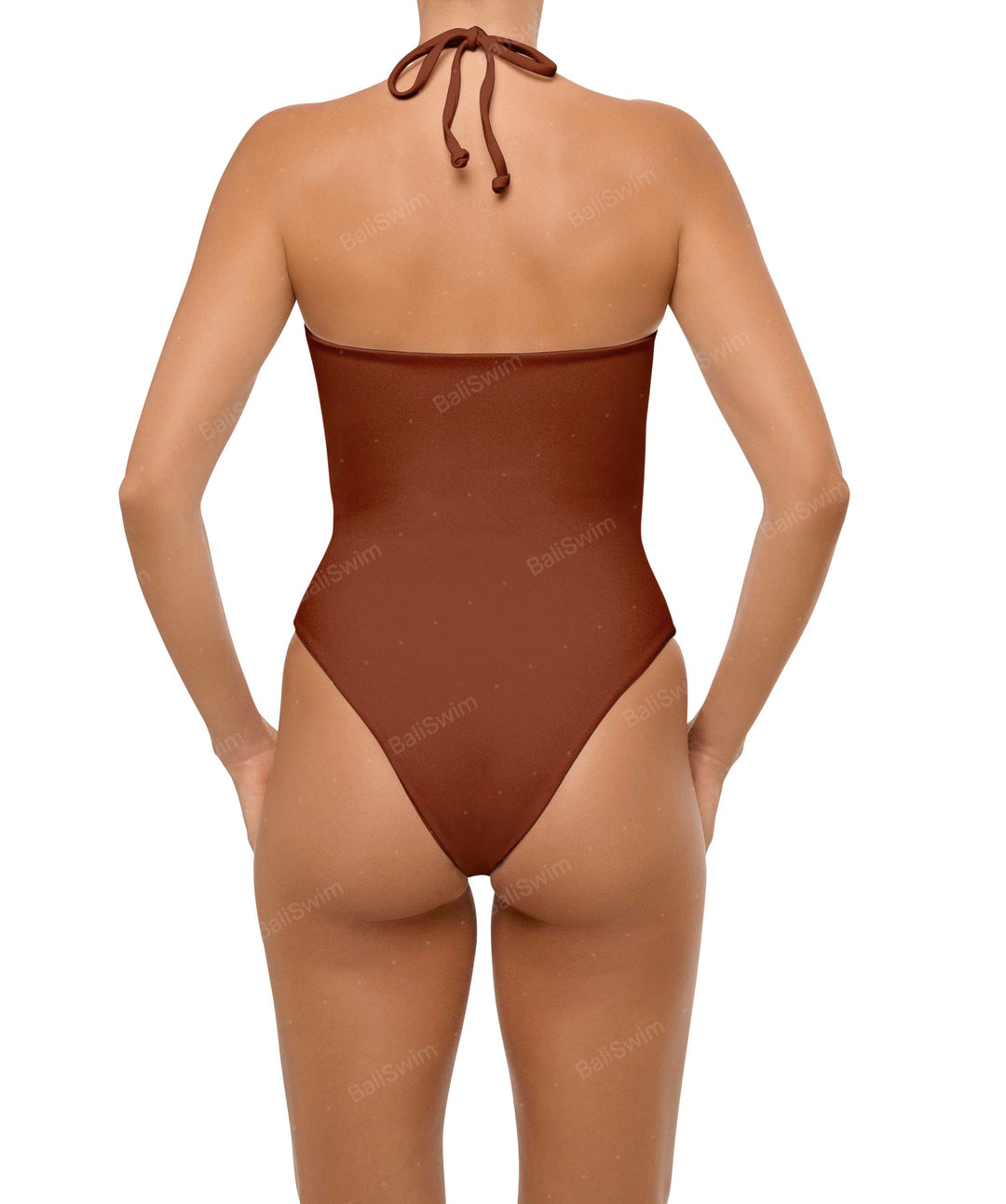 BSWS-S59 Bandeau Halter Asymmetrical Tunnel One Piece