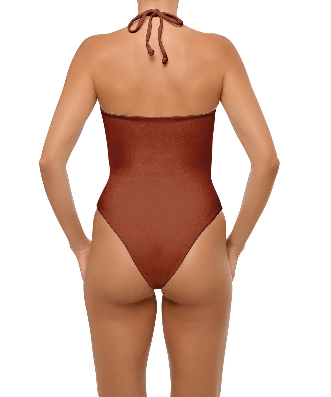BSWS-S59 Bandeau Halter Asymmetrical Tunnel One Piece