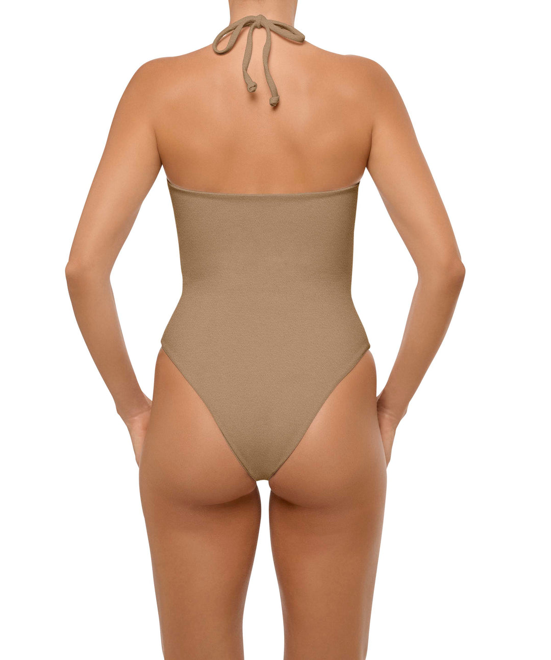 BSWS-S59 Bandeau Halter Asymmetrical Tunnel One Piece