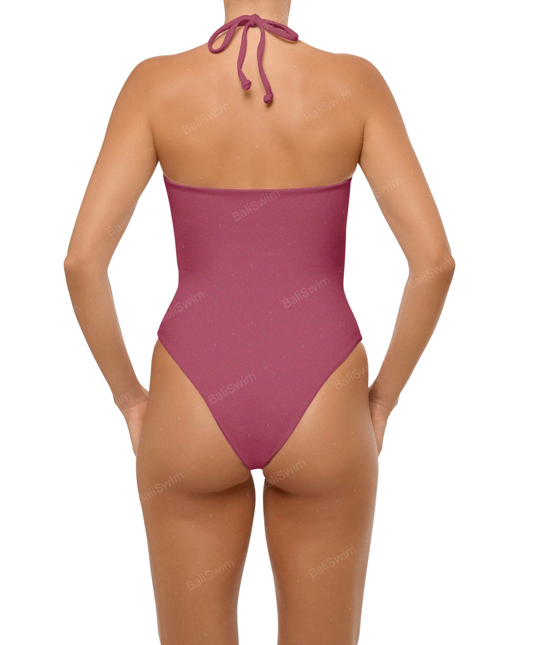 BSWS-S59 Bandeau Halter Asymmetrical Tunnel One Piece