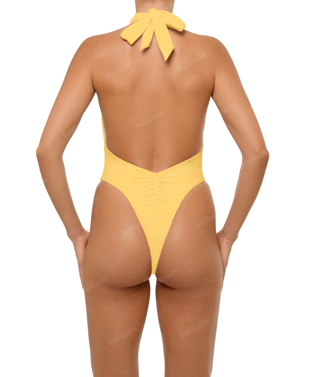 BSWS-S62 Halter Cutout Low Back One Piece