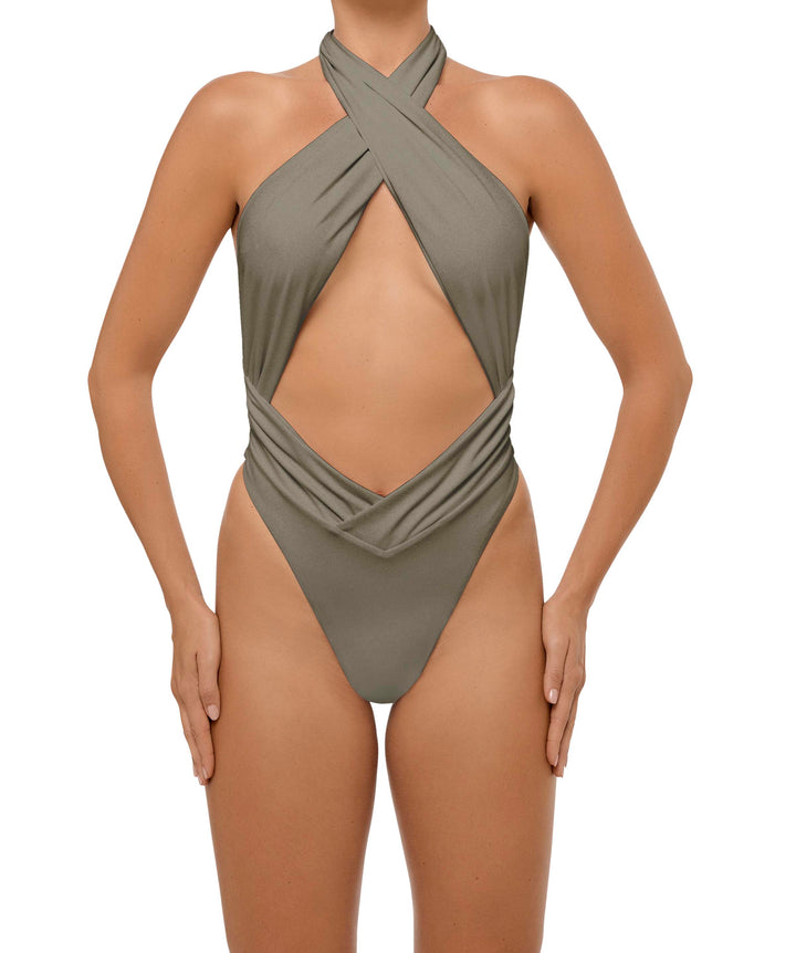 BSWS-S62 Halter Cutout Low Back One Piece